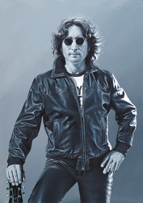 John Lennon in Erdmann-Lederjacke von Alfons Kiefer