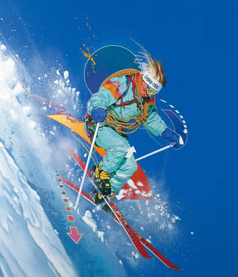 Skifahrer von Alfons Kiefer
